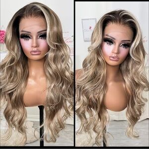 Human Hair Blended Lace Front Wig
